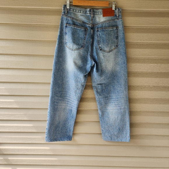 Princess Polly asymmetric crossover waist straight leg jeans size 6 - Picture 7 of 13